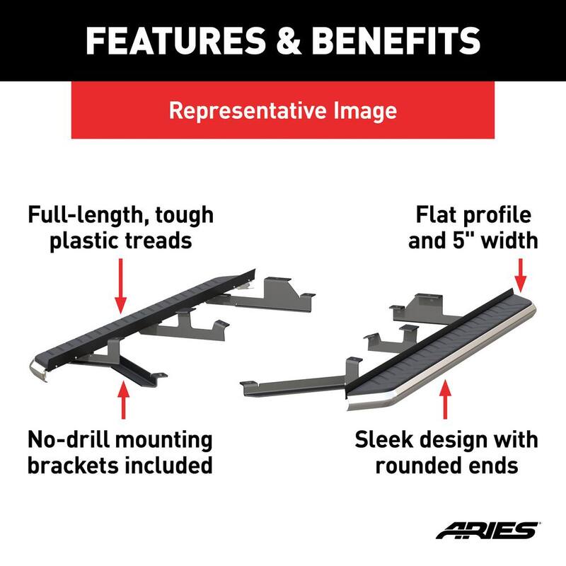 Aries AeroTread 5 x 73-Inch Polished Stainless SUV Running Boards, Select Chevrolet Blazer - 2051041
