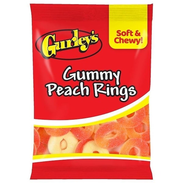 Gurleys Candy, Gomitas, Sabor a Anillo de Durazno, 5 oz - 743784