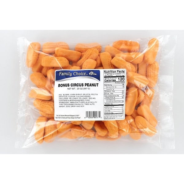 Ruckers Candy Family Choice Circus Candy, Sabor Plátano, Bolsa de Celofán de 23 oz - 473
