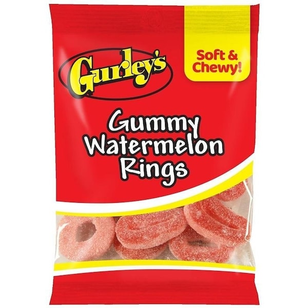 Caramelo Gurleys, Gomoso, Sabor a Anillo de Sandía Gomoso, 5 oz - 743787