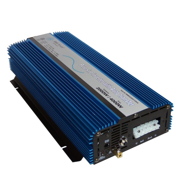 Aims Power PWRIX200012SUL ETL Listed to UL 458 2000W Pure Sine Wave Inverter - AI16295