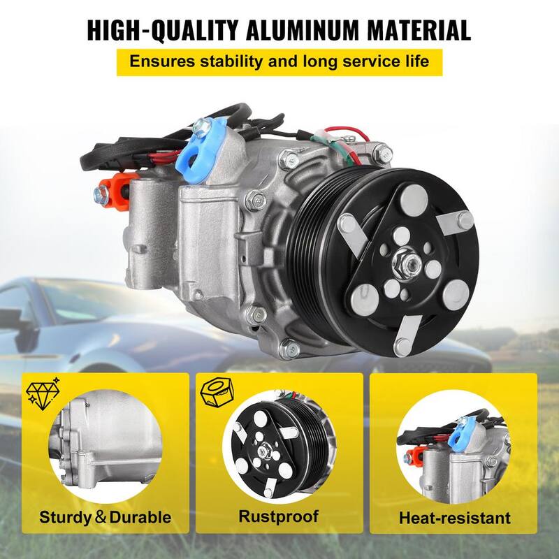 VEVOR AC Compressor Clutch for Honda Civic 1.8L 2006-2011, Air Conditioner Compressor Aluminum Alloy - BT1.8LKQYSJ000001V0-807