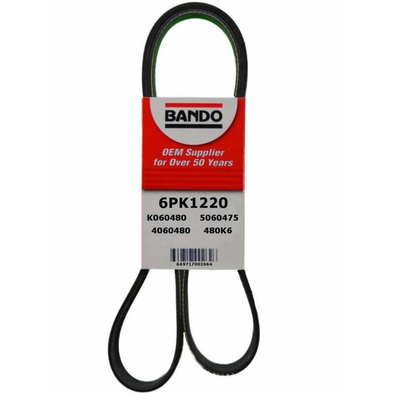 Bando Rib Ace Precision Engineered V-Ribbed Belt - Alternator and Compressor - 6PK1220