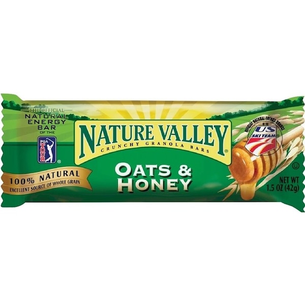 Barra de granola Nature Valley NVOH18, Miel, Sabor a Avena, 1.5 oz - 459317