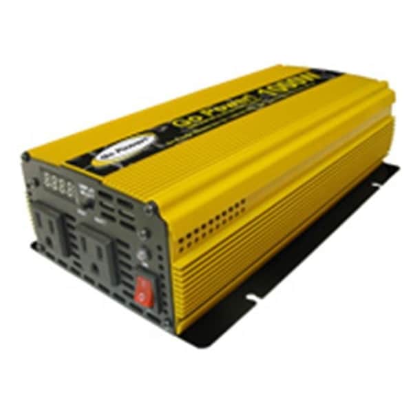 Go Power! Power Inverter, Modified Sine Wave, 2,000 W Peak, 1,000 W Continuous, 2 Outlets - GP-1000