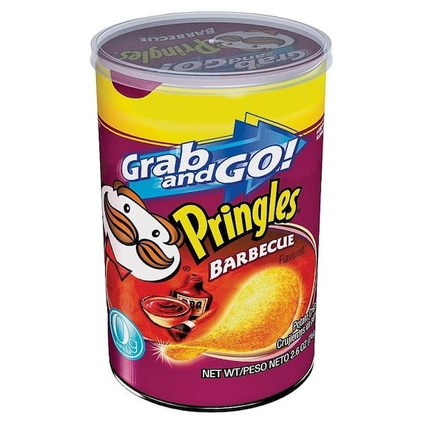 Pringles Agarra y Lleva Papitas Crujientes, Sabor BBQ, Lata de 2.5 oz - 675806