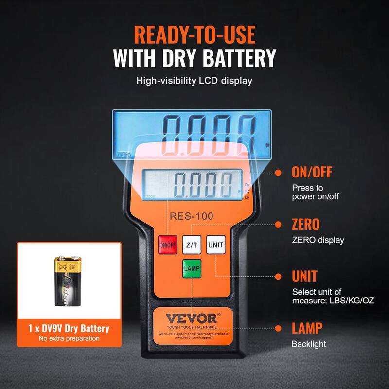 VEVOR Refrigerant Scale 110 lbs. HAVC Charging Recovery Freon Scale, 2 g Precision Electronic Digital Recovery Weight Scale - 110BLMCYXYKK59JRSV9-0808