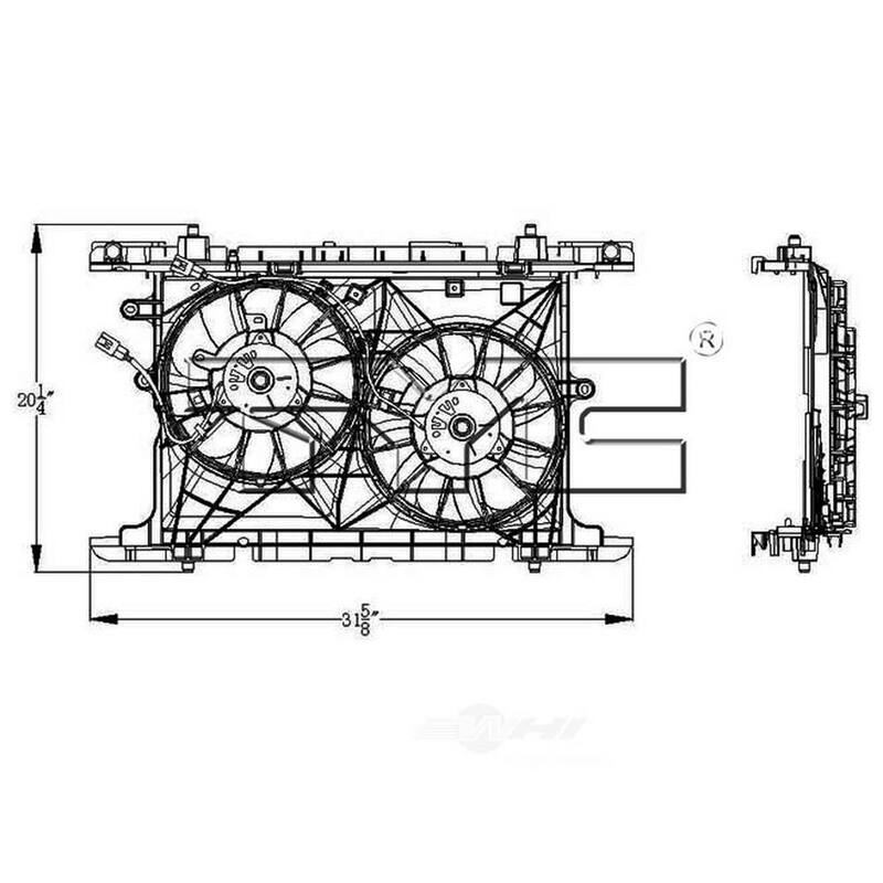 TYC Dual Radiator and Condenser Fan Assembly 2008-2013 Scion xB 2.4L - 622160