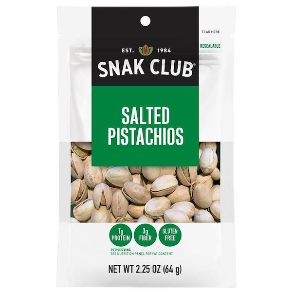 Club de bocadillos CSU29110 Pistaches, 2.25 oz - 700616