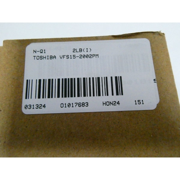 Toshiba TRANSISTOR INVERTER 200-240V-AC 0.1-500HZ 200-240V-AC 0.25HP AC VFD DRIVE - VFS15-2002PM
