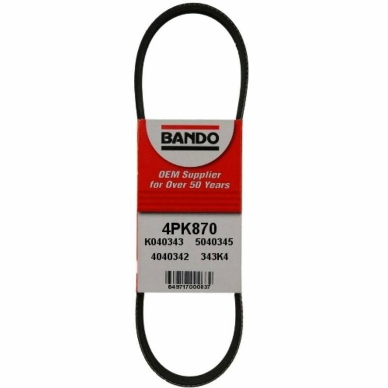 Bando Rib Ace Precision Engineered V-Ribbed Belt - Alternator and Water Pump - 4PK870