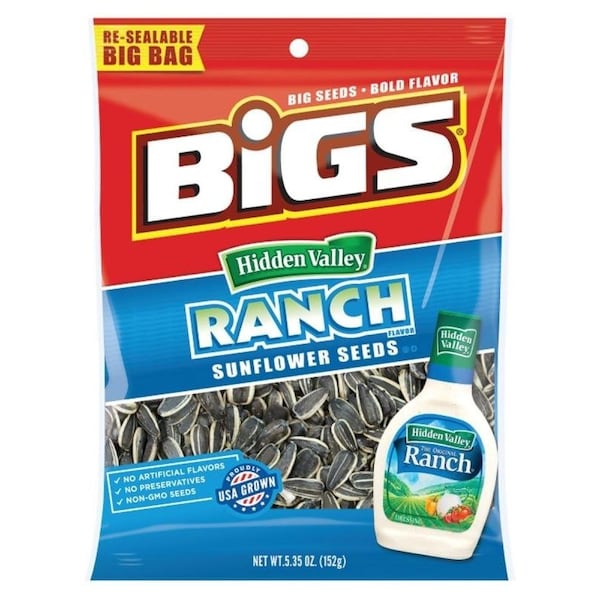 Serie Hidden Valley de Bigs TFL55005 Semillas de Girasol, Sabor a Rancho Picante, 535 oz - 500919