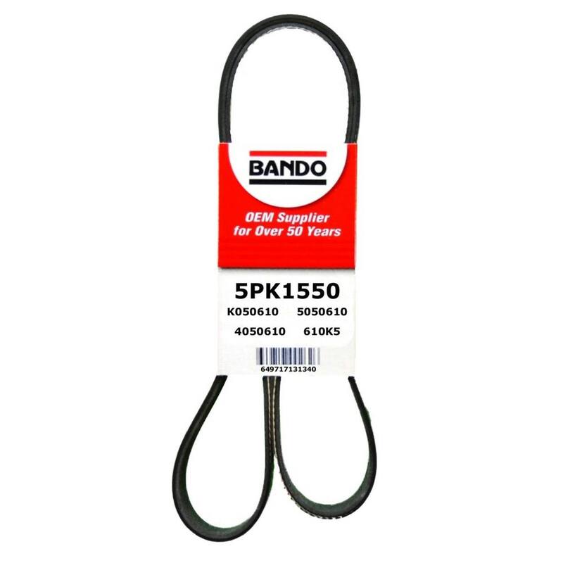 Bando Rib Ace Precision Engineered V-Ribbed Belt - Alternator, Water Pump and Power Steering - 5PK1550
