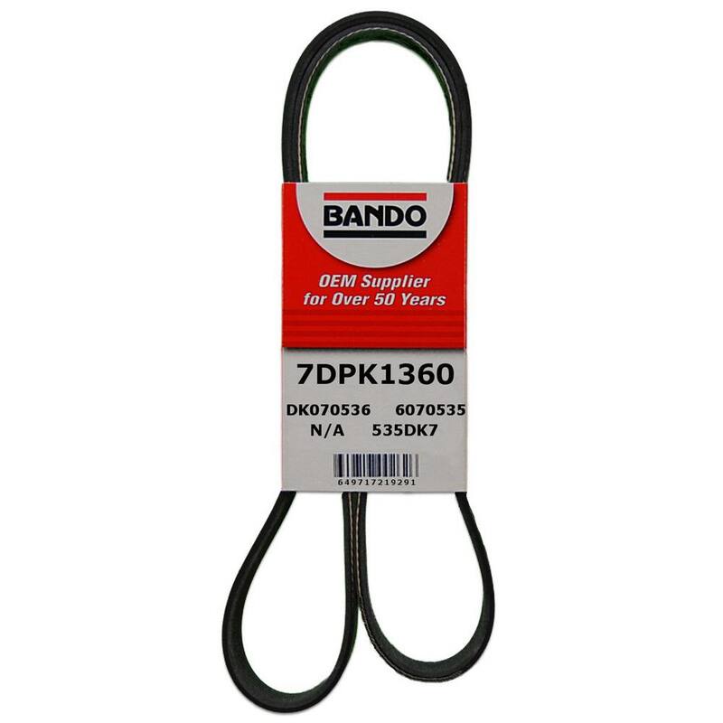 Bando Rib Ace Precision Engineered V-Ribbed Belt - Water Pump, Alternator, Air Conditioning and Power Steering - 7DPK1360