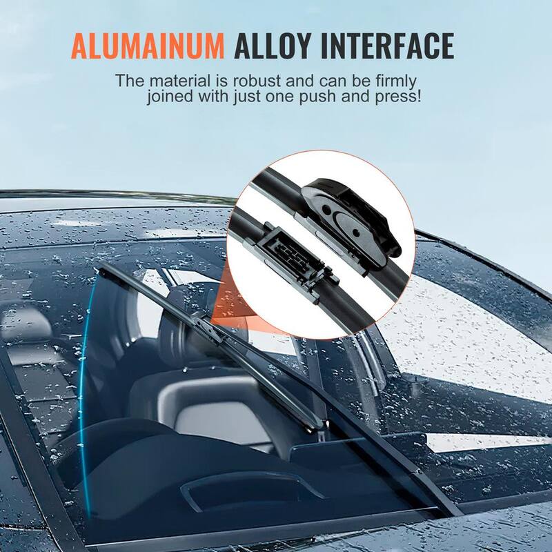 VEVOR 17 in. Rubber Wiper Blades 43 cm Universal Replacement Wind Shield Wiper with 4-Different Clips for most Car - QCYGP17XJSIN2MQNFV0