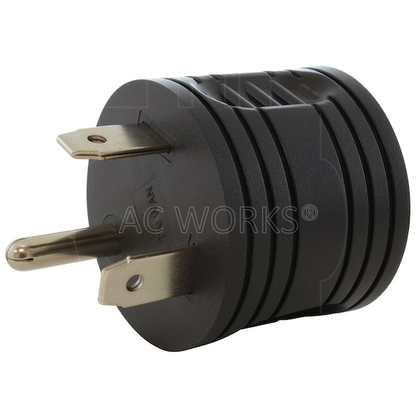 Ac Works 2 Pack RV 30A TT-30P Plug to 5-20R 15/ 20A Household Outlet - RVTT520-BK-2PK