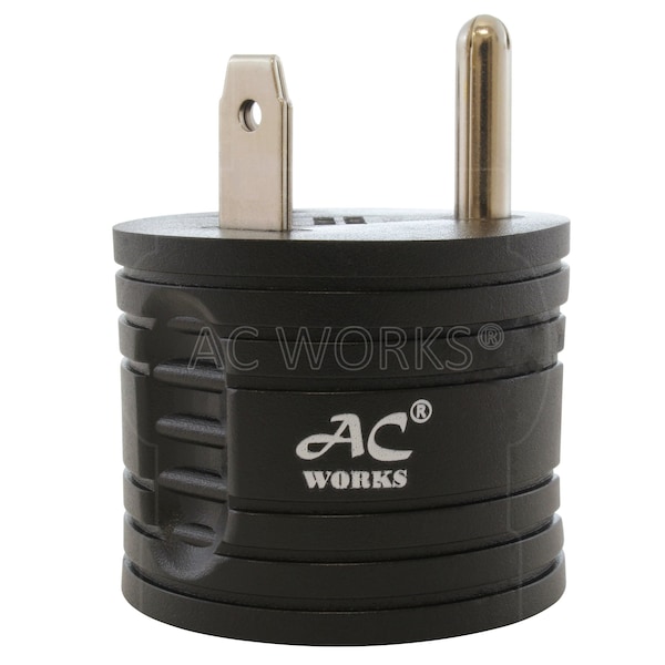 Ac Works 2 Pack RV 30A TT-30P Plug to 5-20R 15/ 20A Household Outlet - RVTT520-BK-2PK