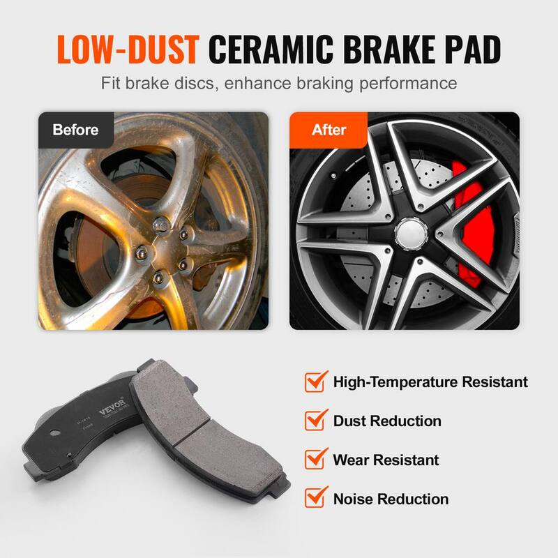 VEVOR Front and Rear Brake Kit Compatible with 2012-2020 Ford F-150, Drilled and Slotted Brake Rotors - QCCCPTZF1502E0OTBV0