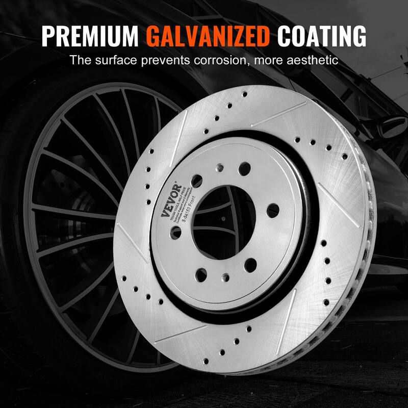 VEVOR Front and Rear Brake Kit Compatible with 2012-2020 Ford F-150, Drilled and Slotted Brake Rotors - QCCCPTZF1502E0OTBV0