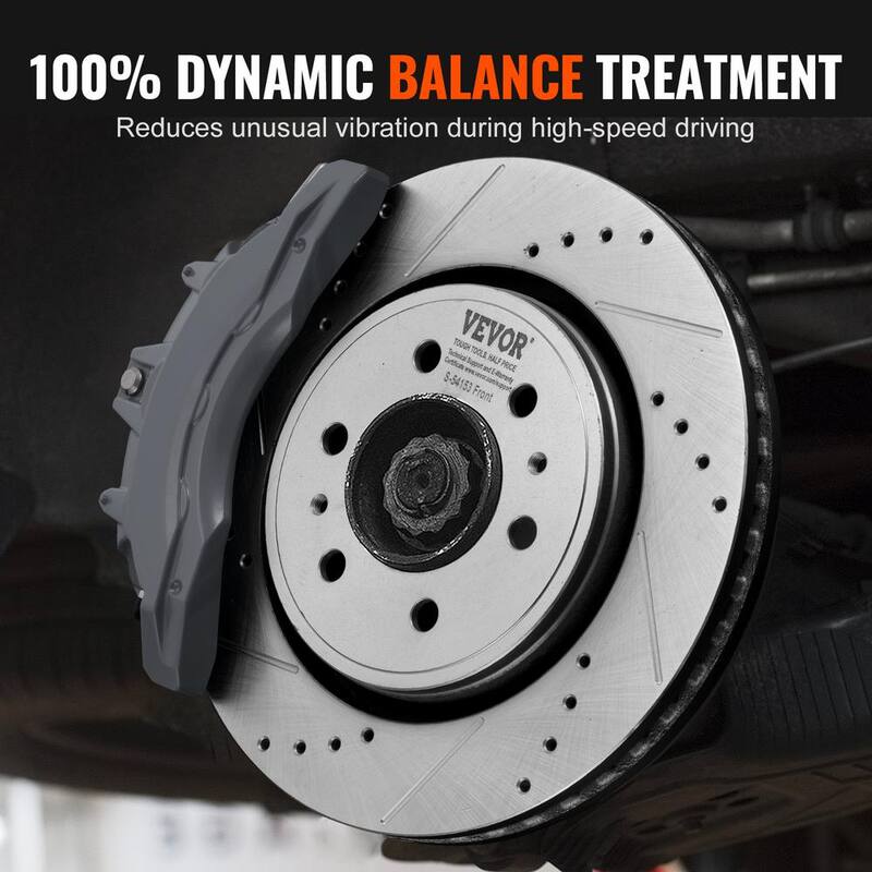 VEVOR Front and Rear Brake Kit Compatible with 2012-2020 Ford F-150, Drilled and Slotted Brake Rotors - QCCCPTZF1502E0OTBV0