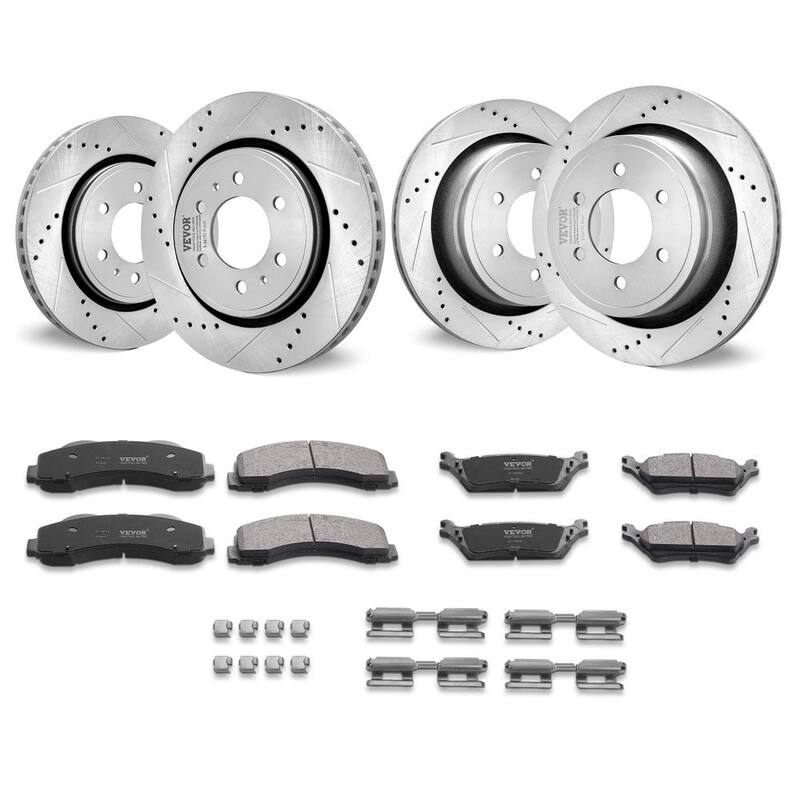 VEVOR Front and Rear Brake Kit Compatible with 2012-2020 Ford F-150, Drilled and Slotted Brake Rotors - QCCCPTZF1502E0OTBV0