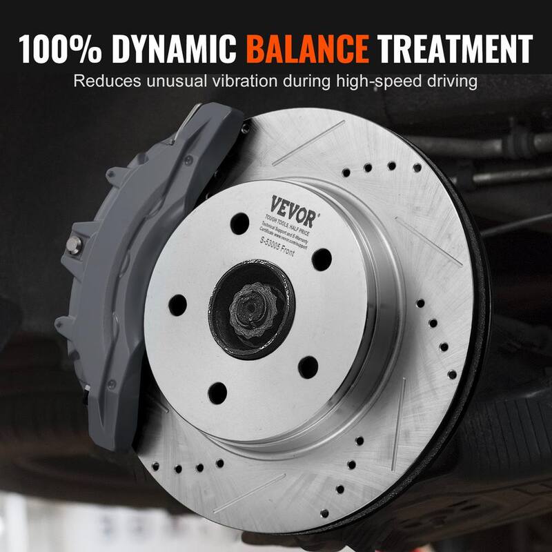 VEVOR Front and Rear Brake Kit for 06-2018 Dodge Ram 1500,07-2009 Dodge Durango Chrysler Aspen, Drilled Brake Rotors - QCCCPTZDURAN0IE56V0