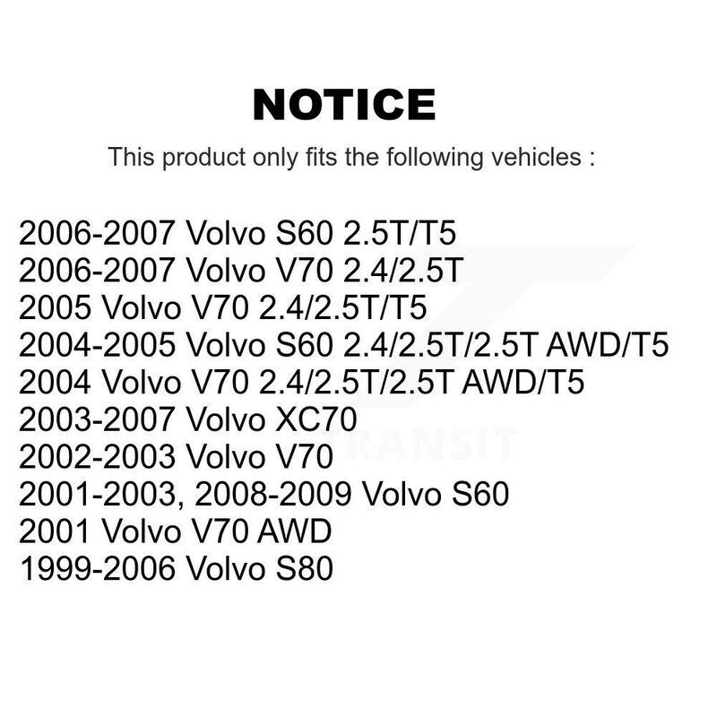 TEC Front Rear Ceramic Brake Pads Kit For Volvo S60 V70 XC70 S80 KTC-100400 - KTC-100400