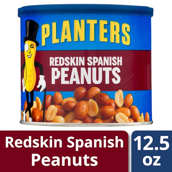 Cacahuates españoles Planters en lata de 12.5 oz, paquete de 6 - 00029000021082