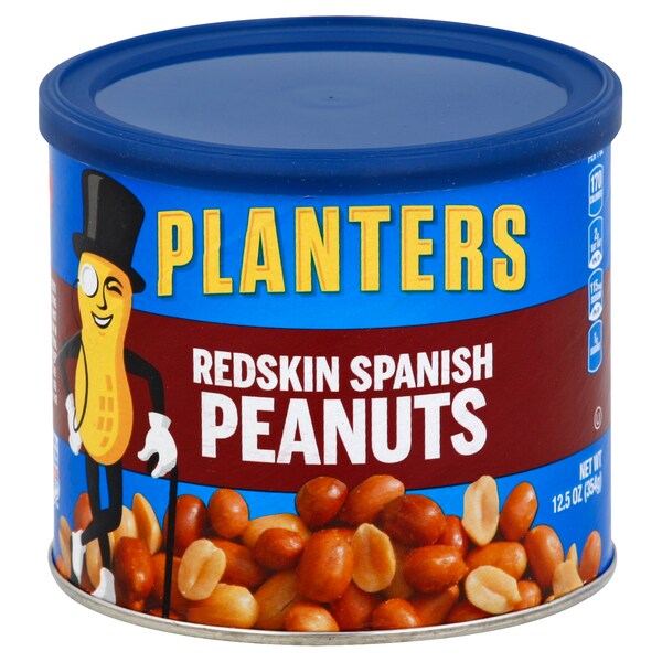 Cacahuates españoles Planters en lata de 12.5 oz, paquete de 6 - 00029000021082