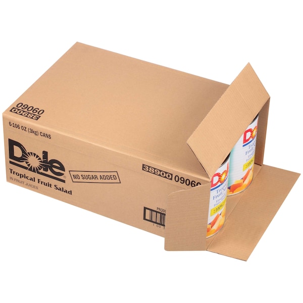 Dole Dole Ensalada de frutas tropicales en jugo al 100% #10 lata, PK6 - 09060