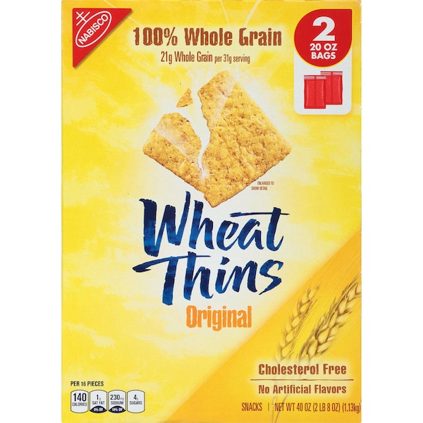 Galletas Wheat Thins Nabisco en Supercarton de 2.5 libras, paquete de 4 - 00962.