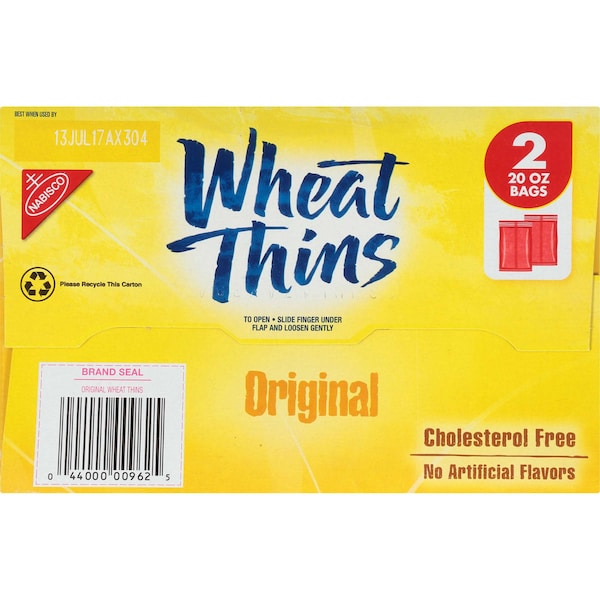 Galletas Wheat Thins Nabisco en Supercarton de 2.5 libras, paquete de 4 - 00962.