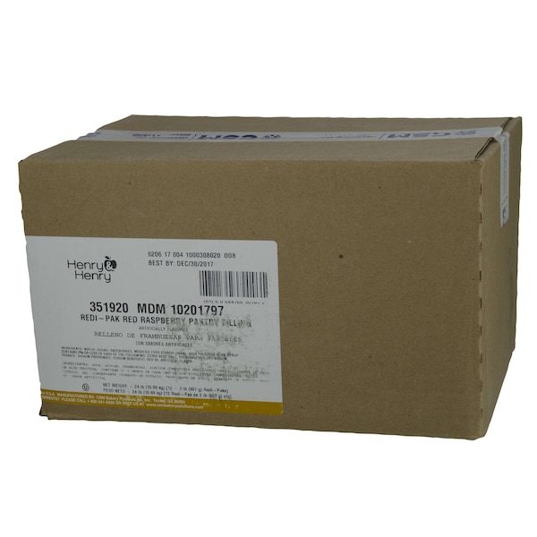 Henry y Henry Redi-Pak Relleno de Frambuesa Roja 2lbs, PK12 - 10201797