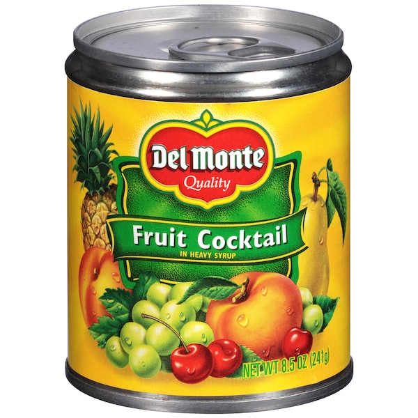Del Monte En Almíbar Pesado, Coctel de Frutas con Tapa Abre Fácil de 8.5 oz. Lata, Paquete de 12 - 2000254