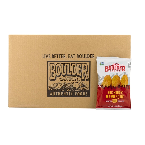 Papas Fritas Boulder Canyon sabor Hickory BBQ de 1.5 oz, paquete con 55 unidades - 11319
