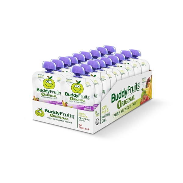 Frutas Buddy Frutas Puré de Mango Mezclado Snack 3.2 oz., Paquete de 18 - 1852013