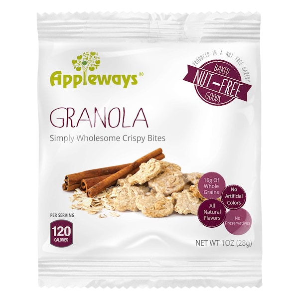 Appleways Appleways Bocados Crujientes de Granola Envueltos Individualmente 1 oz., Paquete de 108 - 71600
