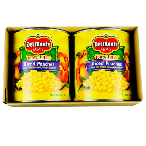 Del Monte Duraznos Amarillos Picados Light Empacados en Jugo de Pera 105 oz., Paquete de 6 - 2001683