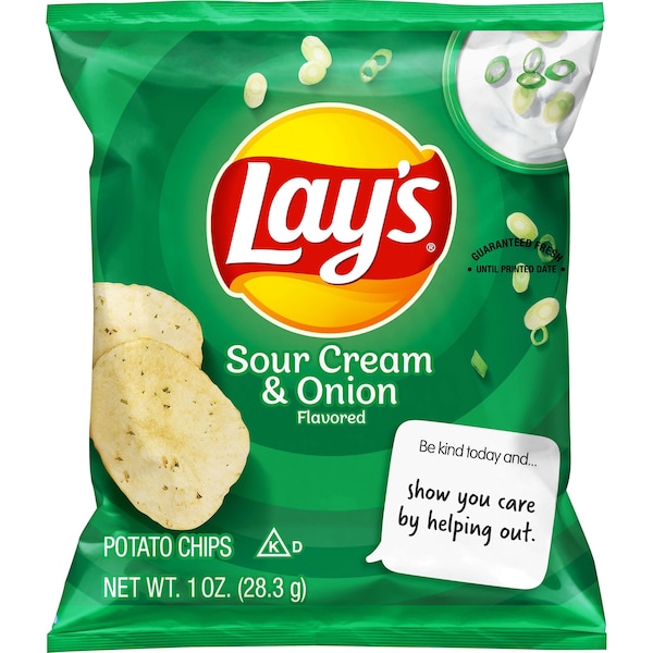 Papas Lay's Lay's Sabor Crema Agria y Cebolla 1 oz., PK104 - 11054