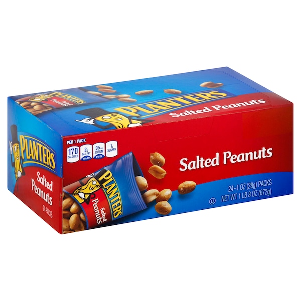 Planters Planters Cacahuate Salado de 1 oz. sin precio, TUBO, PK288 - 10029000076829