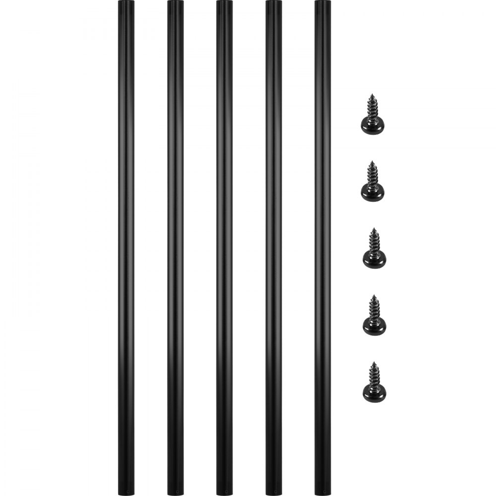 VEVOR Deck Balusters, 51 Pack Metal Deck Spindles, 32"x0.75" Staircase Baluster with Screws, Aluminum Alloy Deck Railing for Wood and Composite Deck, Circle Baluster for Outdoor Stair Deck Porch - HJLGCYXB3250/UEGFV0