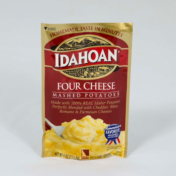 Alimentos Idahoan Puré de Papa de Cuatro Quesos de 4 oz., 12 Paquetes - 2970002145