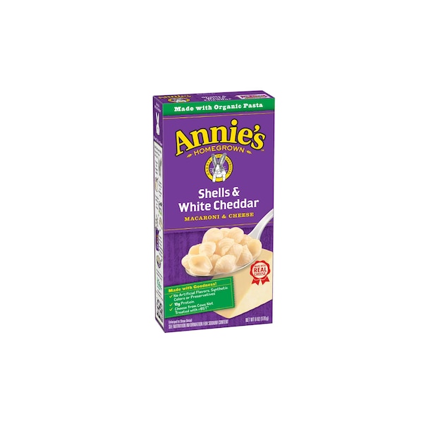 Macarrones con queso de cheddar blanco de Annie's Annie's, caja de 6 oz, paquete de 12 - 13562-00004.