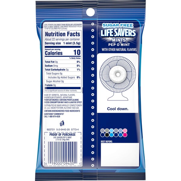 Mentas salvavidas Lifesavers duras sabor a Pepomint de 2.75 oz., paquete de 12 - 384719