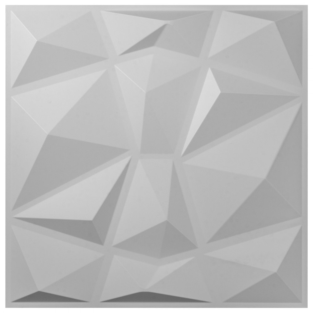 VEVOR 13 Pack 19.7x19.7Inches Diamond White 3D PVC Wave Panels for Interior Wall Decor Textured 3D Wall Tiles 32 Sq Ft - CZ5DM3D13ZWTPVCLJV0
