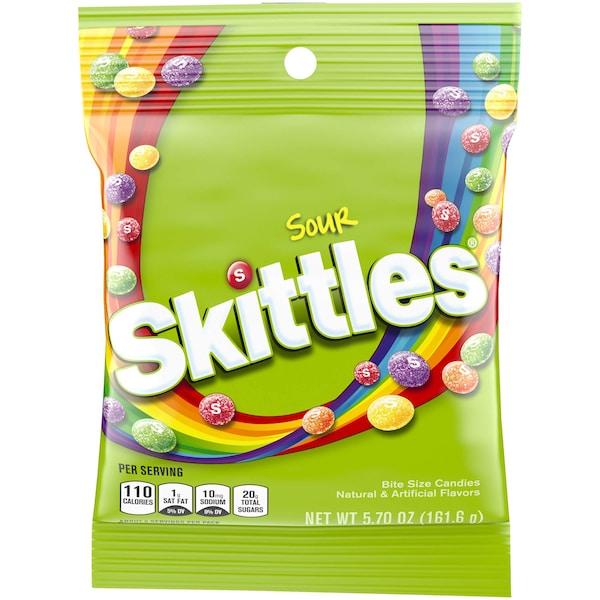 Skittles Skittles Dulces con Sabor Ácido 5.7 oz., Paquete de 12 - 159314
