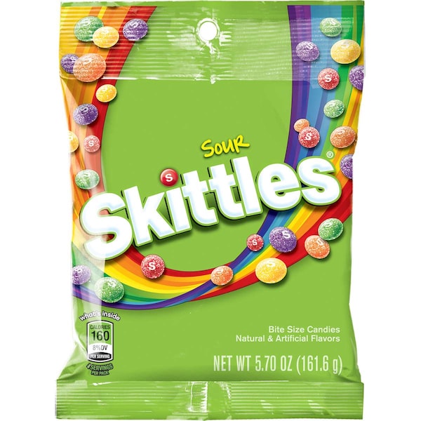 Skittles Skittles Dulces con Sabor Ácido 5.7 oz., Paquete de 12 - 159314
