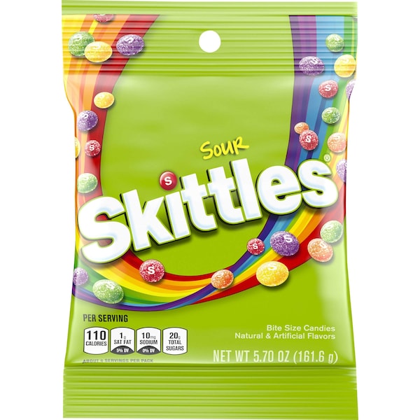 Skittles Skittles Dulces con Sabor Ácido 5.7 oz., Paquete de 12 - 159314
