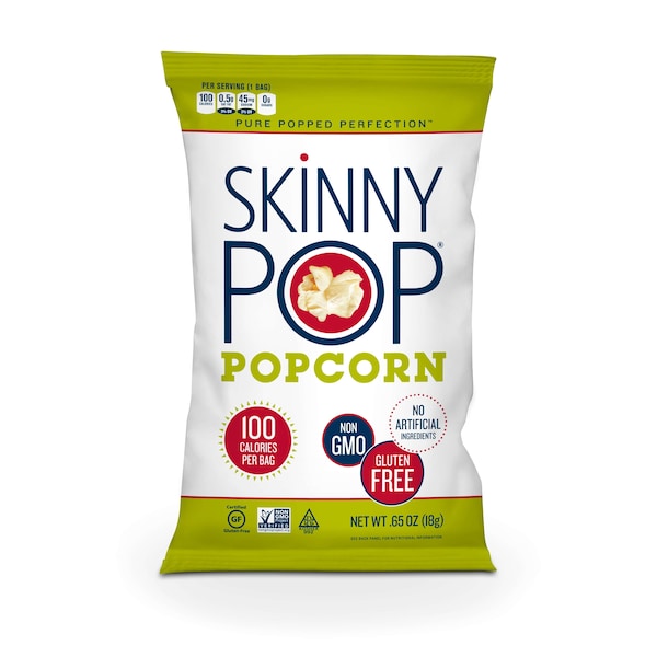 Skinnypop Palomitas de Maíz de 100 Calorías en Bolsas Originales de .65 oz., Paquete de 30 - 1054015