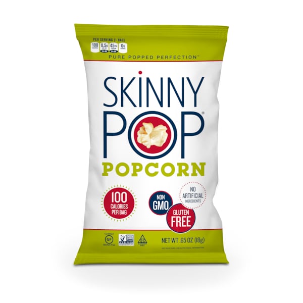 Skinnypop Palomitas de Maíz de 100 Calorías en Bolsas Originales de .65 oz., Paquete de 30 - 1054015